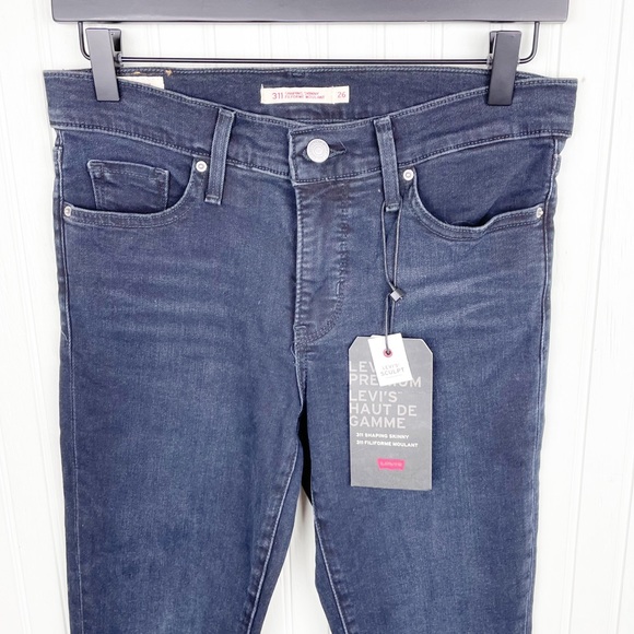 NEW Levi's Premium Women's 311 Shaping Skinny Dark Wash Denim Jeans Size 26 - Picture 4 of 13